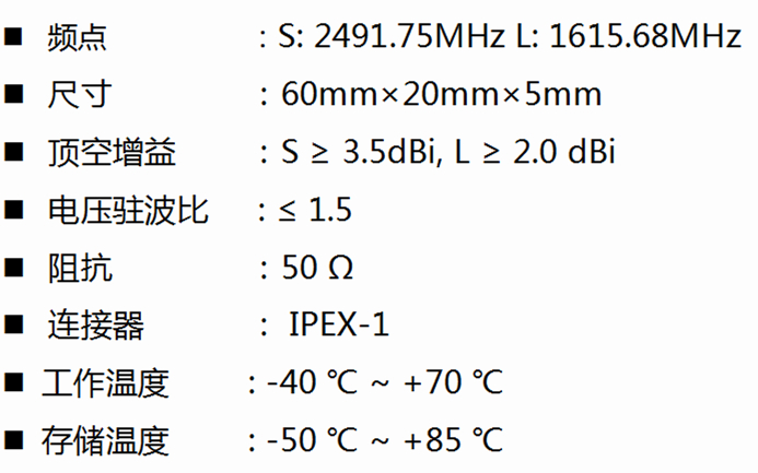 北斗短報文天線F701